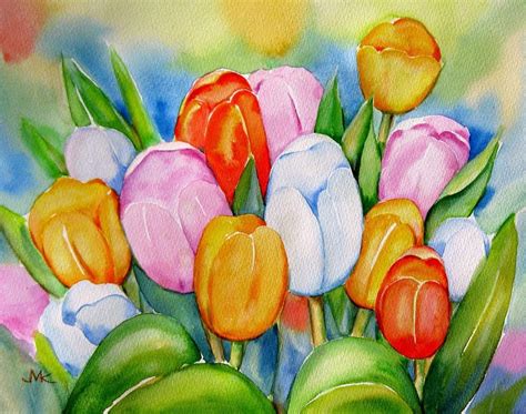 Spring Tulips Original Fine Art By Meltem Kilic Color Me Beautiful