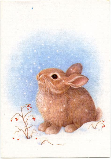 Pin By Nena Trueblood On Merry Christmas Bunny Painting Cute