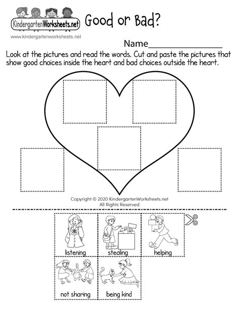 Moral Worksheet For Kindergarten A Guide To Using Printable
