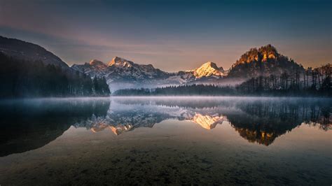 Austria Dawn Lake Mountain Nature Reflection Sky Wallpaper Resolution
