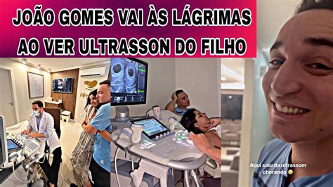 João Gomes se emociona ao ver ultrassom de gravidez da namorada Ary