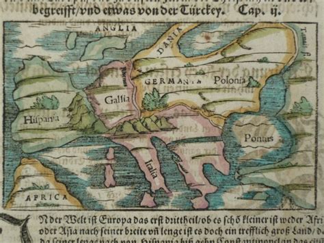 Europe Continent Sebastiaan Münster 1561 1580 Catawiki