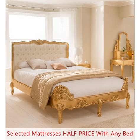 We did not find results for: Antique French Style Ornate Gold Leaf Bed | Mattress Bundle