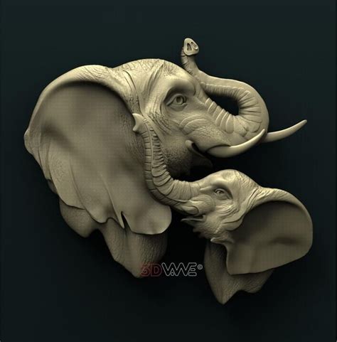 Elephants 3d Stl Elephant Stl File Format Stl