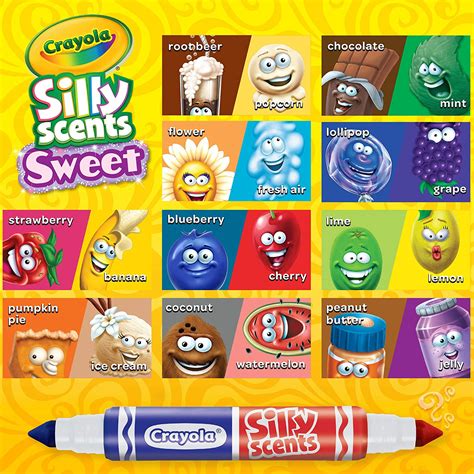 Crayola Silly Scents Dual Ended Markers Sweet Scented Markers 10