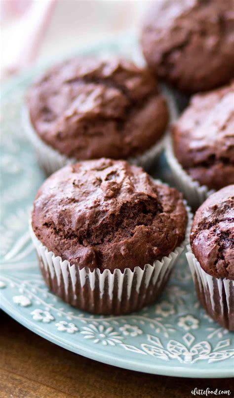Double Chocolate Chunk Muffins A Latte Food