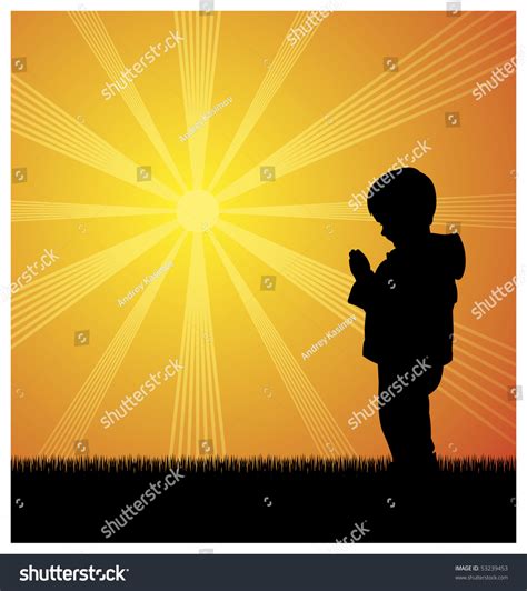 Child Praying Silhouette