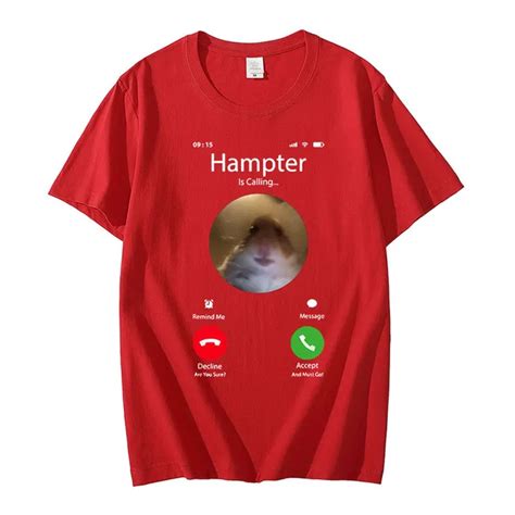 Dank Meme Hamster Staring Front Camera Hampter Calling T Shirt Fashion