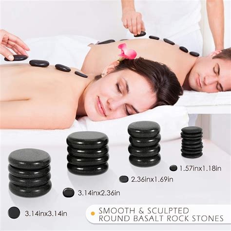 16pcs Hot Stones For Massage With Bamboo Warmer Basalt Hot Massage Stones Ebay
