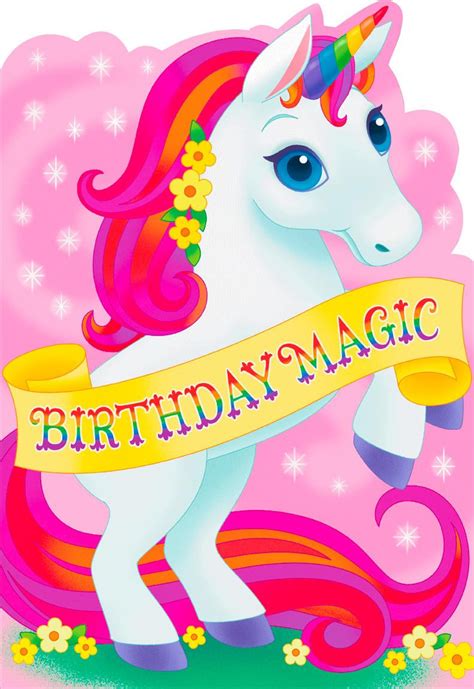 Pin By Lynn Kaplarczuk On Happy Birthday Unicorn Birthday Cards