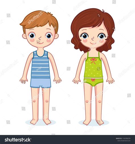 Boy And A Girl Are Standing On A White Background A Lot Of Kids Are In