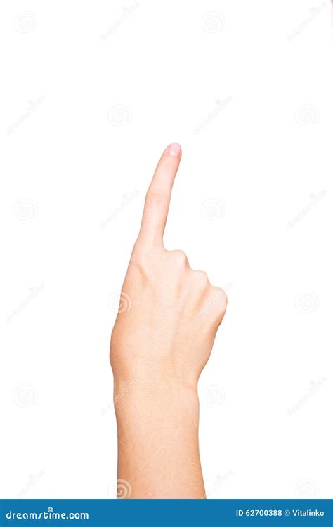 Female Hand Touching Or Pointing At Something Stock Photo Image Of