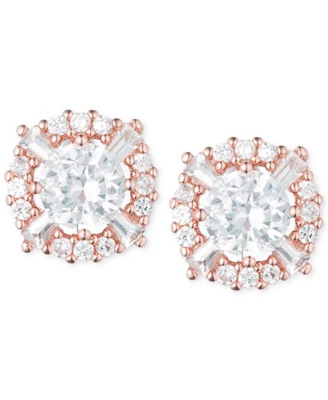 Anne Klein Elevated Crystal Round Stud Earrings Macys