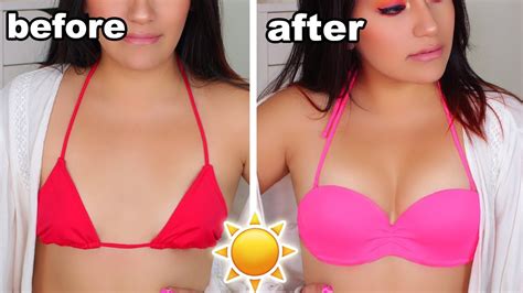 How To Make Your Boobs Look Bigger In A Bikini A Cup Youtube