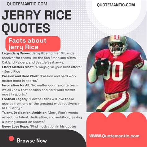 Top 50 Jerry Rice Quotes On Hard Work Dedication And Success Quotemantic
