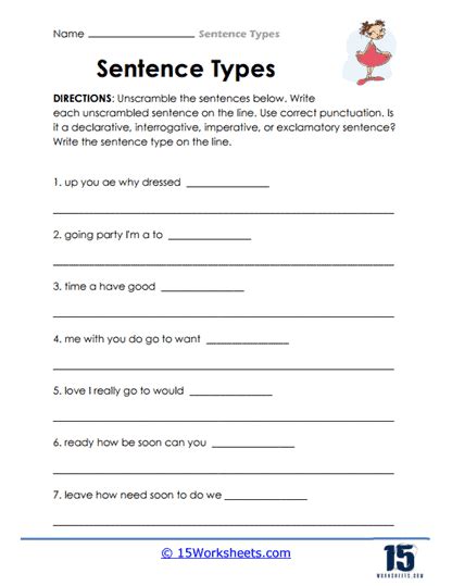 Sentence Types Worksheets 15