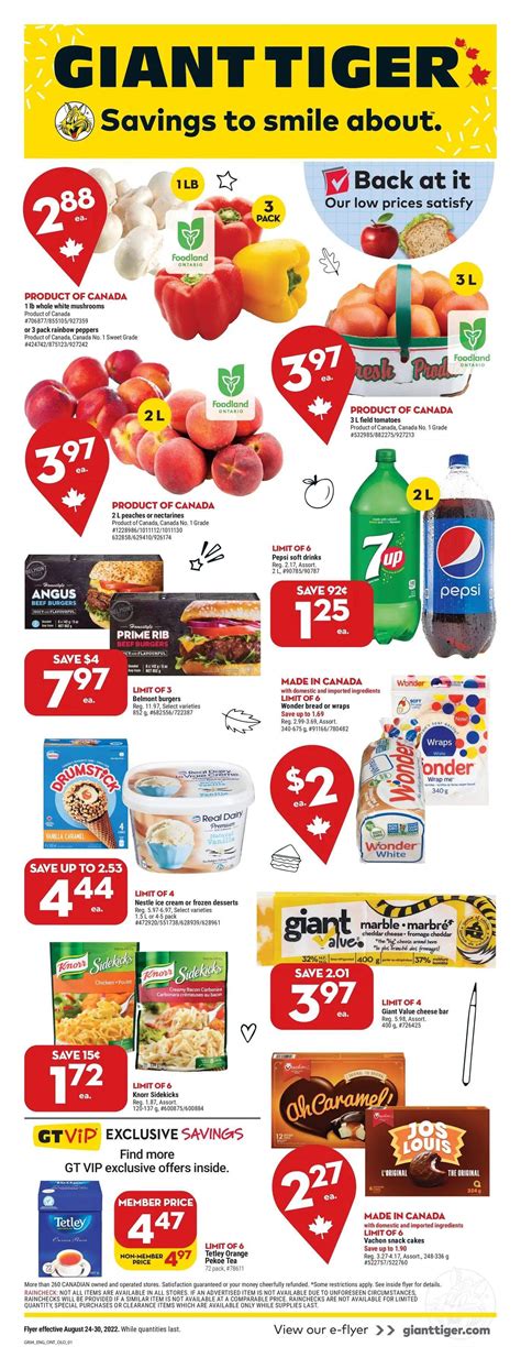 Giant Tiger (ON) Flyer August 24 to 30