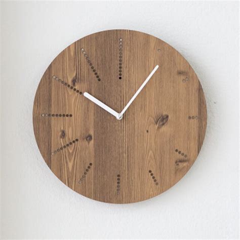 Wooden Wall Clock Modern Design For Living Room Nordic Brief Hanging