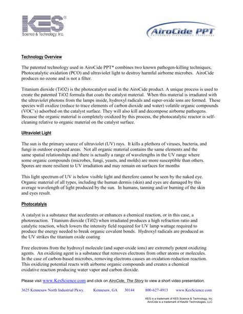 Ppt Technology Overview 3 Kes Science And Technology Inc