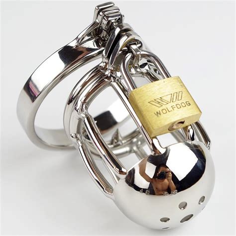 Male Chastity Belts Stainless Steel Chasity Cock Cage With Spike Ring Key Lock Fetish Master