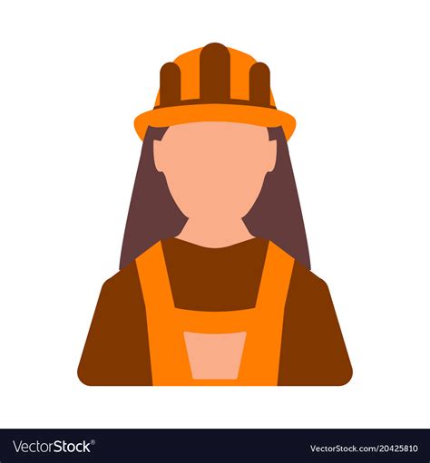 Female Engineer Worker Icon Woman Worker Cartoon Vector Image