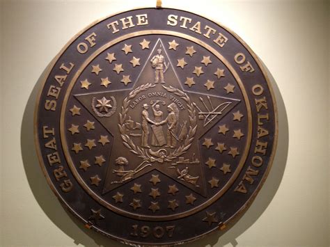 The Seal Of The Great State Of Oklahoma Oklahoma Greatful Oklahoma