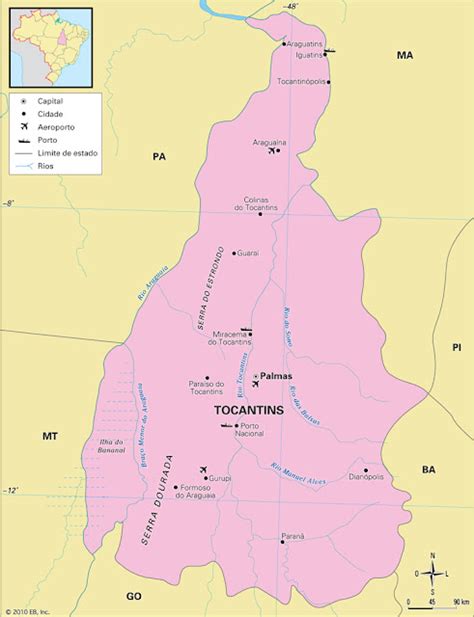 Blog De Geografia Mapa De Tocantins To