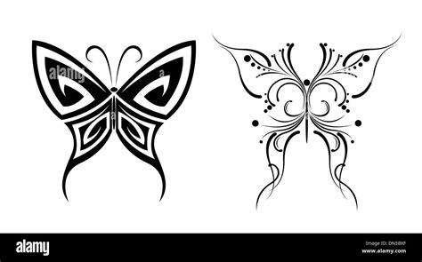 Tattoo In The Shape Of A Butterfly Stock Vector Images Alamy