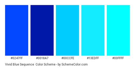 Vivid Blue Sequence Color Scheme Aqua