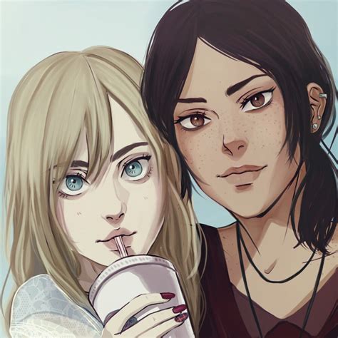 People are hiding behind partitions. Yumikuri, Christa x Ymir | Attack on titan art, Attack on ...