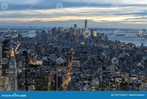 Mesmerizing Night View Of New York Life Building And City Skyline With