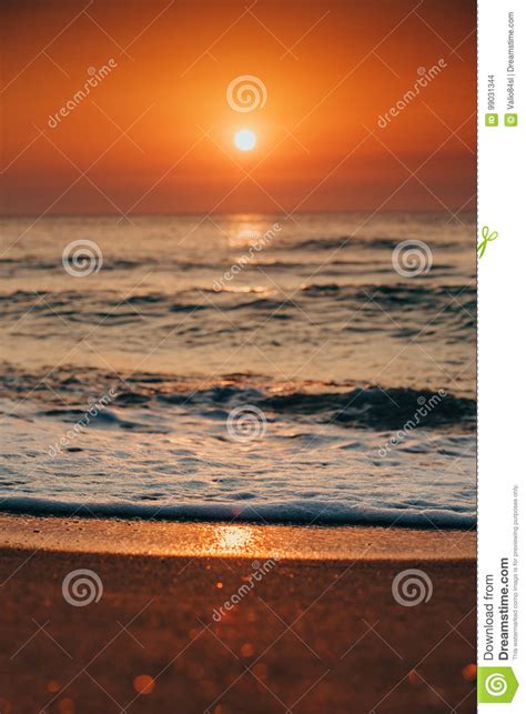 Beautiful Sunrise Over The Sea Stock Photo Image Of