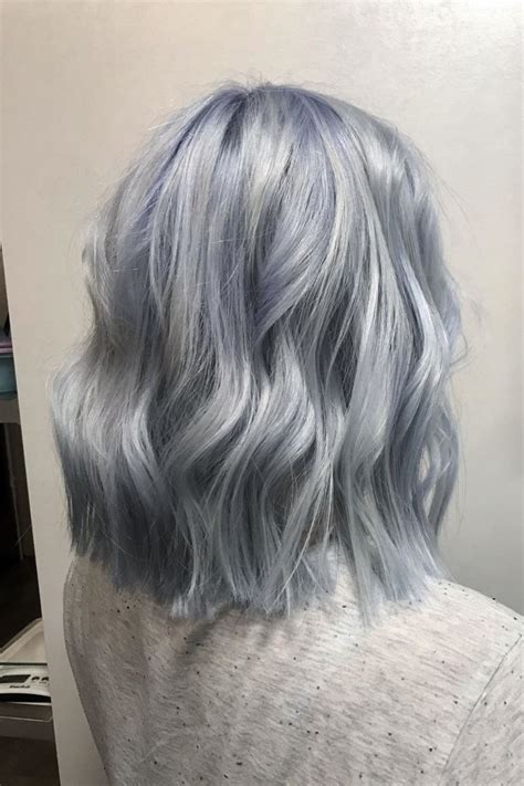 Periwinkle Silver Blue Hair Grey Hair Color Silver Hair Color