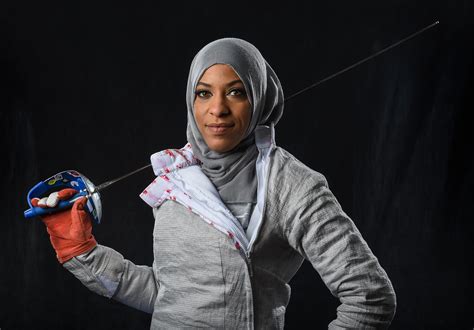 a fencing mask hid her hijab now this u s olympian wants to be heard and seen the