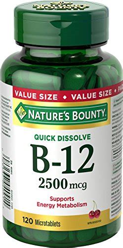 Natures Bounty Vitamin B12 Supplement Supports Energy Metabolism