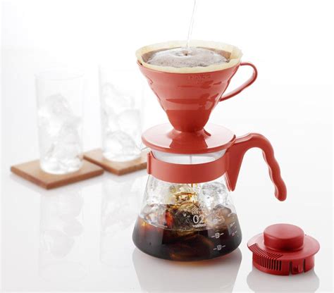 Hario V60 Size 02 Pour Over Starter Set With Dripper Glass Server