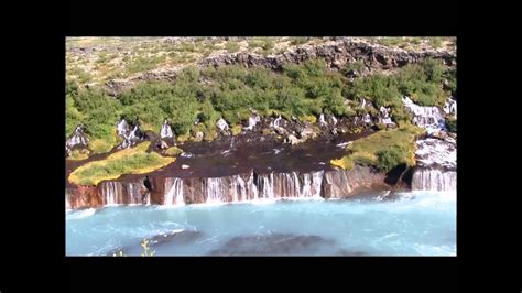 Hraunfossar Barnafoss Watervallen Waterfalls Ijsland Iceland
