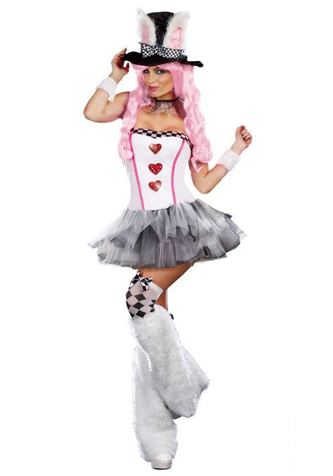 Womens Lost In Wonderland Rabbit Costume Halloween Costumes