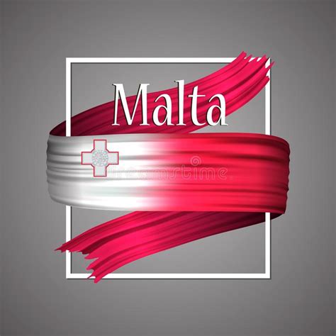 Viens no maltas nacionālajiem simboliem (lv); Malta-Flagge Offizielle Nationale Farben Maltesisches ...