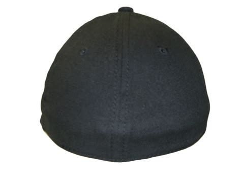 Unisex Black Cotton Flex Fit Baseball Cap One Size Sm No Adjustment