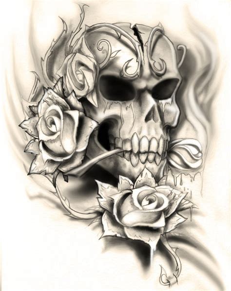 Skull Rose Tattoo Design By Neogzus On Deviantart