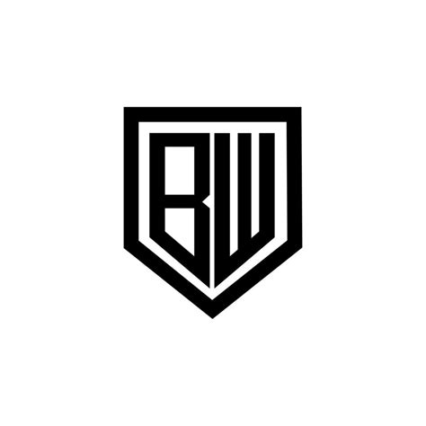 Bw Letter Logo Design With White Background In Illustrator Vector Logo