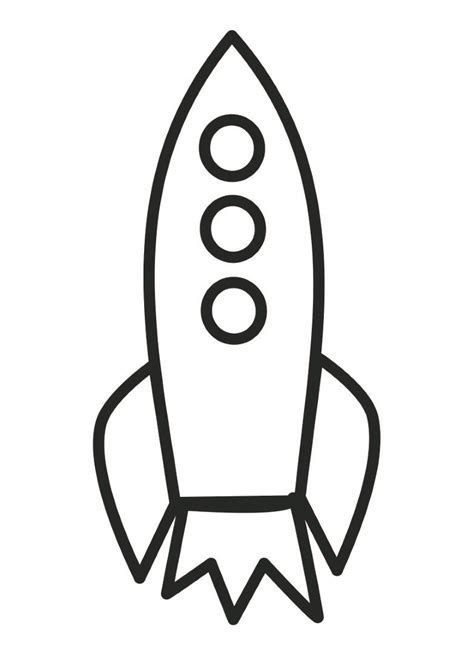 Apprendre à dessiner une fusée en quelques étapes simples. Dessin #941 - Coloriage fusée à imprimer - Oh-Kids.net
