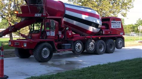 Concrete Truck In Action This How You Do Itline Them Up Check Out