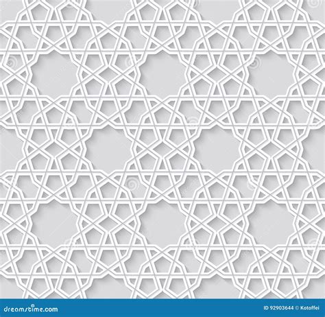 Arabesque Seamless Pattern On Bright Background Stock Vector