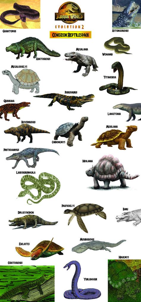 Jwe2 Cenozoic Reptiles Pack By Mrdimensionincognito On Deviantart