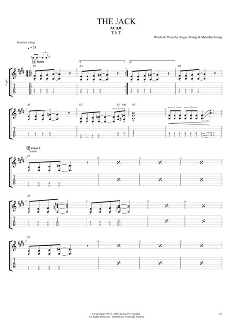 The Jack By Acdc Full Score Guitar Pro Tab