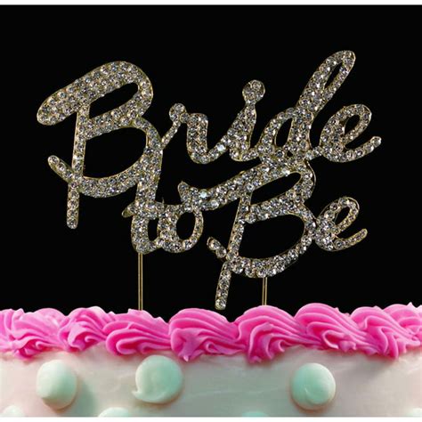 Bride To Be Cake Topper Gold Bling Bridal Shower Cake Toppers Walmart