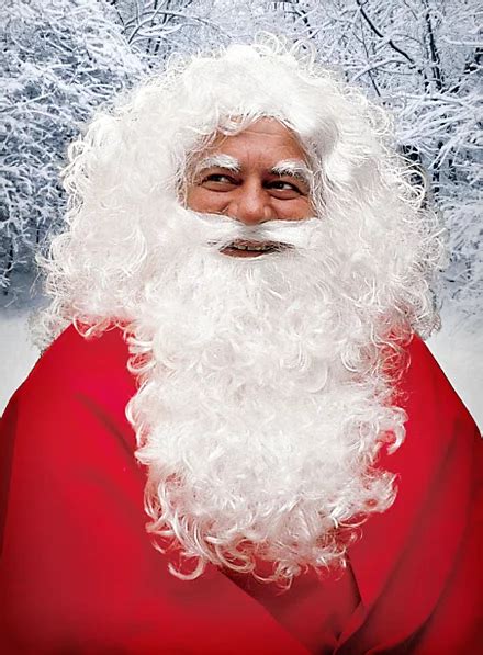 Santa Claus Full Beard With Wig And Eyebrows