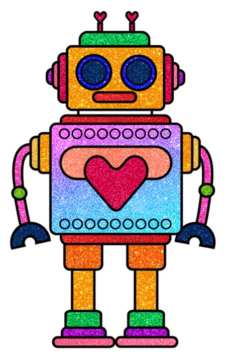 Here presented 50+ robot drawing pictures images for free to download, print or share. Coloring Robot With Glitter - Robot Coloring Pages for ...